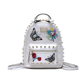 2019 new butterfly yellow rivet shoulder bag