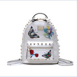 2019 new butterfly yellow rivet shoulder bag