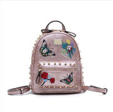 2019 new butterfly yellow rivet shoulder bag