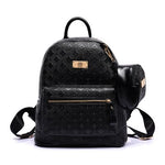 The new simple ladies backpack PU leather shoulder bag
