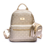The new simple ladies backpack PU leather shoulder bag