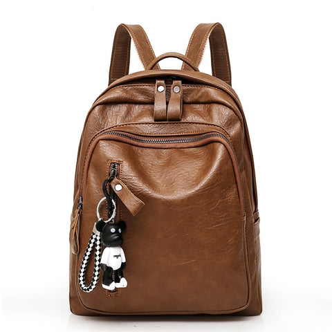 Woman New High Quality Leather Backpack