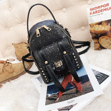 Fashion Small Rivet Sequined Backpack