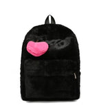 Cute Solid Faux Fur Backpack