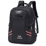 men's reflective stripe usb charging waterproof backpack