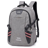 men's reflective stripe usb charging waterproof backpack