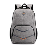 men waterproof USB charging backpack