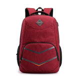 men waterproof USB charging backpack